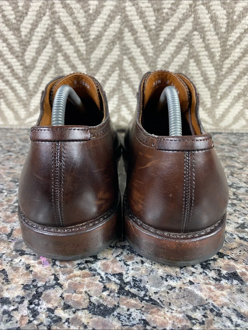 Allen Edmonds Brown Leather Wingtip Derby Shoes